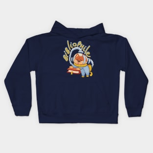 Bibliophile dog astronaut Kids Hoodie